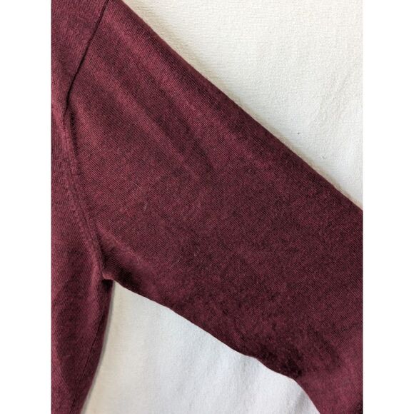 Peter Millar V-Neck Merino Wool Sweater Maroon Men's Size Medium - Picture 8 of 10